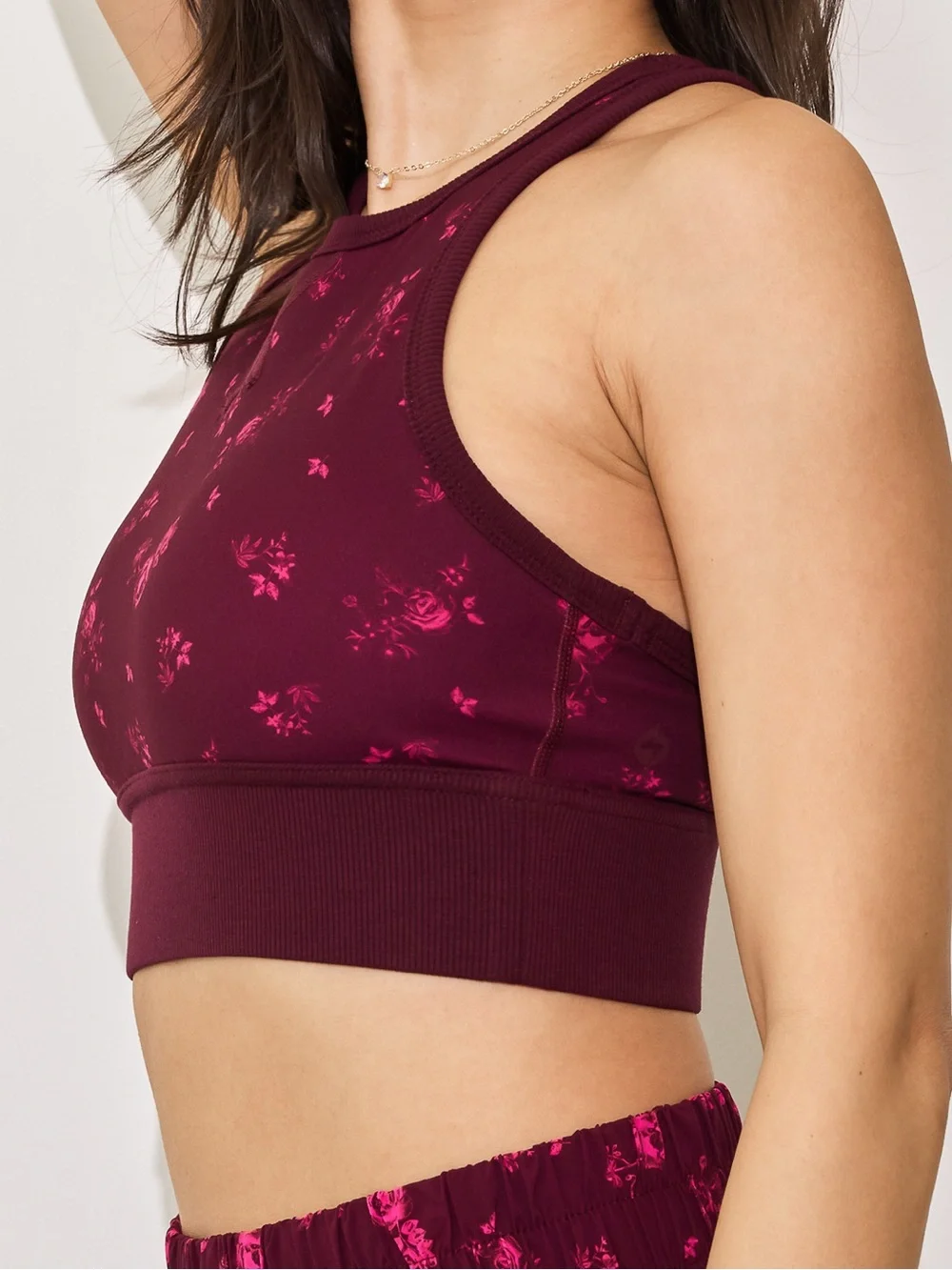 Popflex Sweat Sesh Crop in Fleur d’Amour